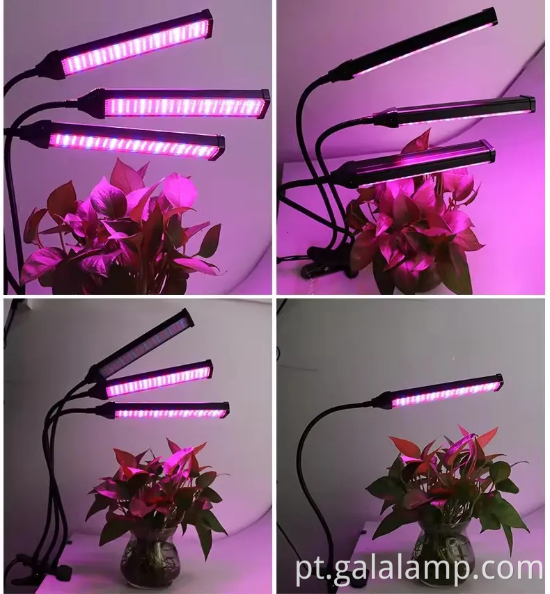 LED de clipe ajustável Cresça luz com recurso de preenchimento versátil